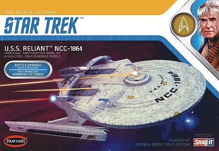 Polar-Lights Star Trek Wrath of Khan USS Reliant NCC1864 Plastic Model Spacecraft kit 1/1000 Scale #975