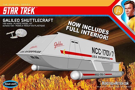 Polar-Lights Star Trek Galileo Shuttlecraft w/Interior Science Fiction Plastic Model Kit 1/32 Scale #995