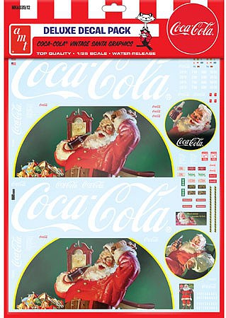 Polar-Lights Vintage Santa Clause BigRig Graphics,CocaCola Plastic Model Vehicle Decal Kit 1/25 #mka035