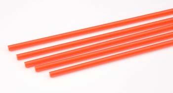 Plastruct Rod Round Fluorescent Red 5/32 (5) Model Scratch Building Plastic Rods #90274