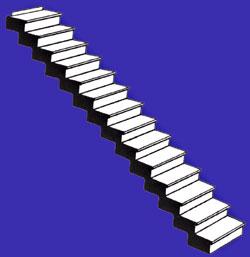 Plastruct Straight Stairway (1) Model Scratch Building Plastic Supplies #90941