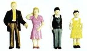 Plastruct Plastic Family Figures (9) HO Scale Model Railroad Figure #93357