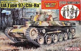Platz-Model IJA Type 97 Chi-Ha w/57mm Gun and New Hull (Set with a Figure)