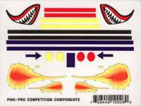 Pine-Pro Flames & Fang Mini Decal Pinewood Derby Decal and Finishing #10026