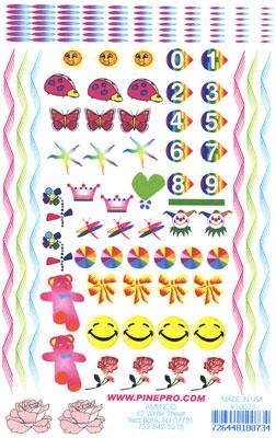 Pine-Pro Decal Sheet Girls Pinewood Derby Decal and Finishing #10073
