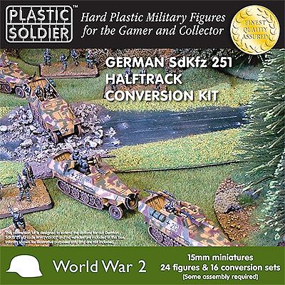 Plastic-Soldier WWII German SdKfz 251 Halftrack Conversion Sets Plastic Model Halftrack Kit 15mm #1517