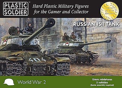 Plastic-Soldier WWII Russian IS2 Tank (5) Plastic Model Military Vehicle Kit 15mm #1530