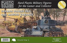 Plastic-Soldier WWII German Panzer 38(t) and Marder Variants Plastic Model Military Kit 15mm #1535