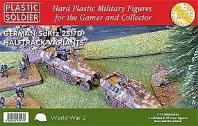 Plastic-Soldier WWII German SdKfz 251/D Halftrack (4) & 37 Crew Plastic Model Halftrack Kit 1/72 #7224