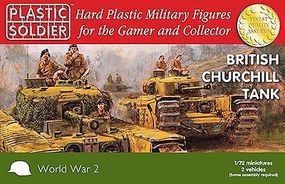Plastic-Soldier WWII British Churchill Tank (2) Plastic Model Tank Kit 1/72 Scale #7225