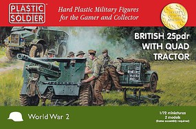 Plastic-Soldier British 25-Pdr Gun, Morris Quad Tractor & Crew Plastic Model Military Kit 1/72 #7236