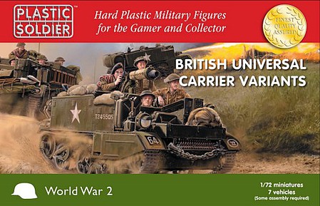 Plastic-Soldier 1/72 WWII British Universal Carrier Variants (7) & Crew (35)