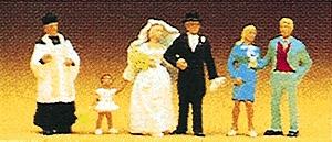 Preiser Wedding Participants Catholic (6) Model Railroad Figure HO Scale #10058