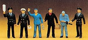 Preiser Railroad Personnel French Train Crewmen (6) Model Railroad Figures HO Scale #10086