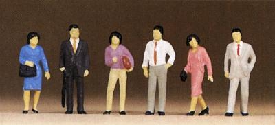 Preiser Pedestrians Standing Japanese Pedestrians (6) Model Railroad Figures HO Scale #10119