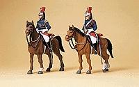 Preiser Police Mounted On Horseback Republican Guards Model Railroad Figures HO Scale #10435