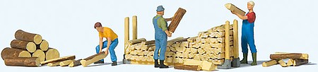 Preiser Stacking Firewood HO Scale Model Railroad Figure #10707