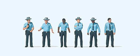 Preiser U.S Highway Patrolmen (6) HO Scale Model Railroad Figure #10798