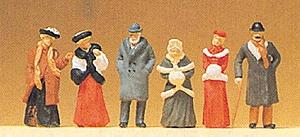 Preiser 1900s Passers-By Wearing Winter Clothes Model Railroad Figures HO Scale #12197