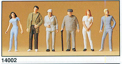 Preiser Pedestrians - Standing Passers-By HO Scale Model Railroad Figures #14002