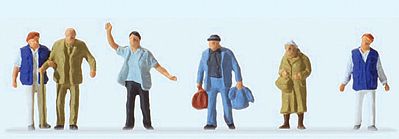 Preiser Passengers - Travellers Aid with Travellers Model Railroad Figures HO Scale #14046
