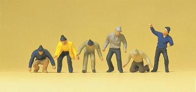 Preiser Working People - Workers with Knit Caps Model Railroad Figures HO Scale #14064