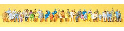 Preiser Assorted Seated People (48) Model Railroad Figures HO Scale #14416