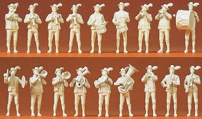 Preiser Working People - Bavarian Band Model Railroad Figures HO Scale #16353