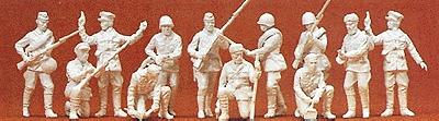 Preiser Soviet Union WWII Infantrymen & Partisans 1942-43 Model Railroad Figures HO Scale #16530