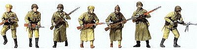 Preiser Attacking Infantrymen Winter Uniform 1941-45 (12) Model Railroad Figures HO Scale #16600