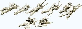 Preiser WWII Germany Unpainted Infantry Lying in Battle #1