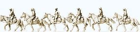 Preiser WWII Germany Unpainted Mounted Cavalry