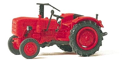 Preiser Farm Tractor (Red) HO Scale Model Railroad Vehicle #17934