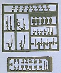 Preiser WWII Military Weapons and Gear Set #2 Model Railroad Building Accessory HO Scale #18358