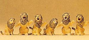 Preiser Performing Lions Seated (3) Model Railroad Figures HO Scale #20381