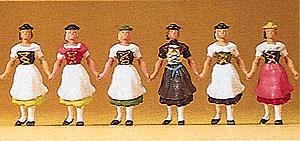 Preiser Bavarian Group in Costume Model Railroad Figures HO Scale #24607