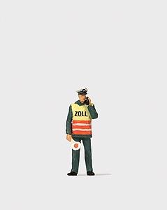 Preiser Customs Officer Wearing Safety Vest Model Railroad Figure HO Scale #28100