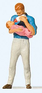 Preiser Father with Baby Model Railroad Figure HO Scale #28177