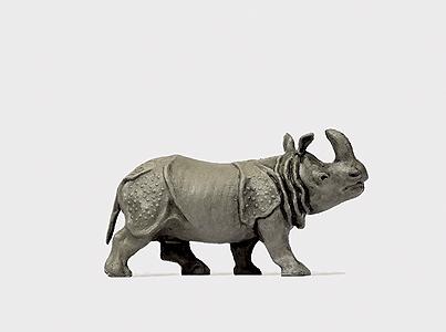 Preiser Indian Rhinoceros #1 Model Railroad Figure HO Scale #29501