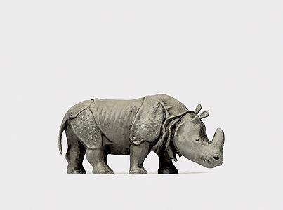 Preiser Indian Rhinoceros #2 Model Railroad Figure HO Scale #29502