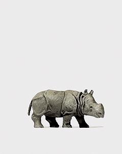 Preiser Baby Indian Rhinoceros Model Railroad Figure HO Scale #29503