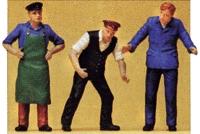 Preiser Delivery Men in Work Clothes Model Railroad Figures G Scale #45028