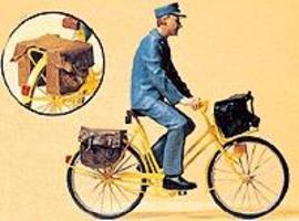 Preiser Postman On A Bicycle