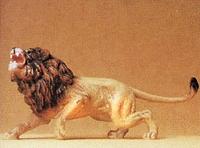 Preiser Lion Charging with Teeth Bared Model Railroad Figure 1/25 Scale #47504