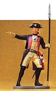Preiser Prussian Army Officer of Musketeers with Spontoon Model Railroad Figure 1/24 Scale #54133