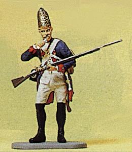 Preiser Prussian Army Grenadier Reloading Musket Model Railroad Figure 1/24 Scale #54148