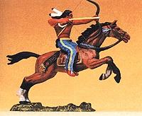 Preiser Mounted Indian Warrior Shooting Bow Forward Model Railroad Figure 1/25 Scale #54654