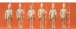 Preiser Prussian Standing Infantry with Muskets Model Railroad Figures 1/24 Scale #57809