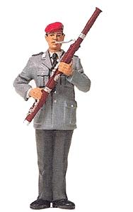 Preiser German Army Male Bassoon Player Model Railroad Figures 1/35 Scale #64362