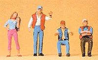 Preiser Truckers with Hitch Hiker Model Railroad Figures O Scale #65313